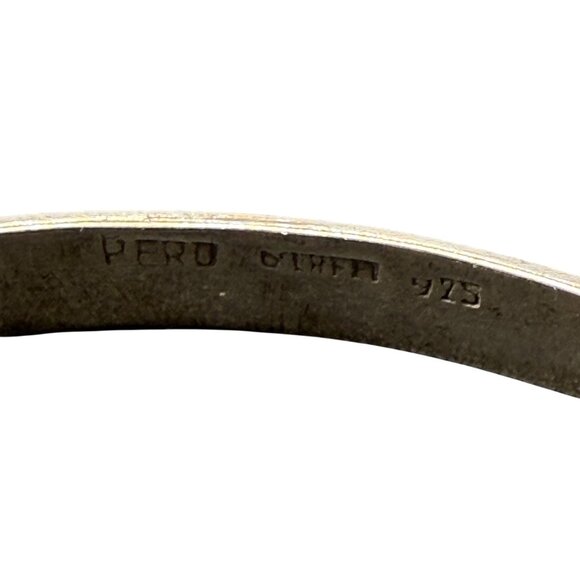 VTG 925 Sterling Silver South American Embossed Bangle Bracelet Timeless - Picture 4 of 5